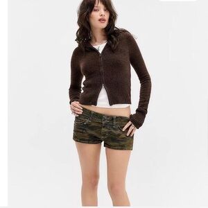 BDG Brown Zip-Up Hoodie